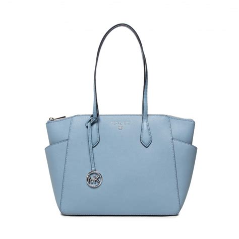 michael kors chambray and silver tote|michael kors handbags.